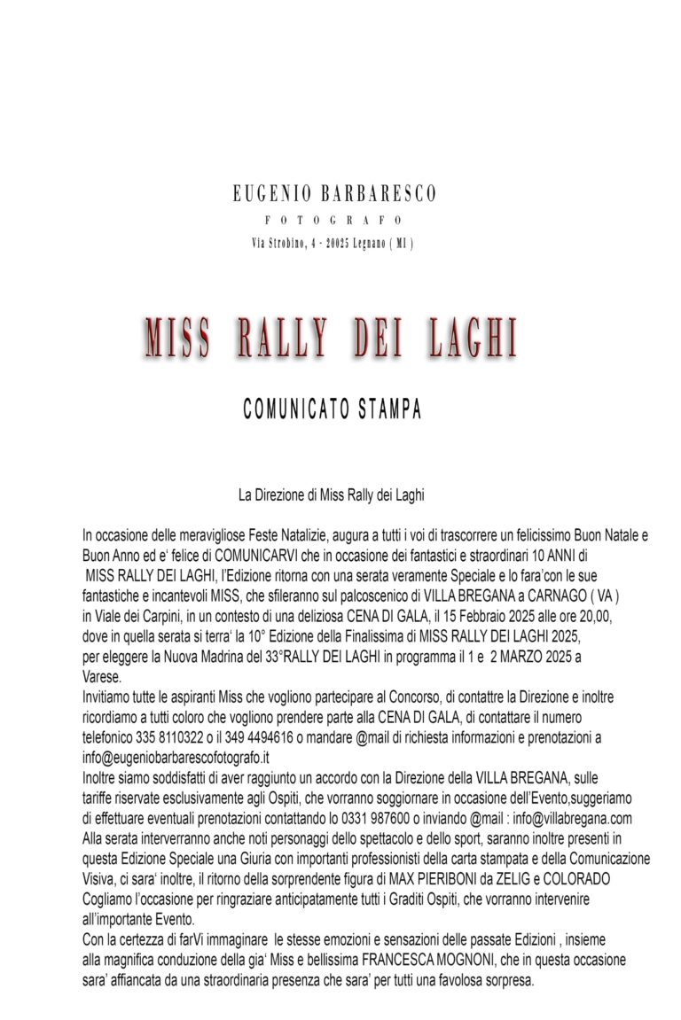 Sorprese a Miss Rally dei Laghi 2025